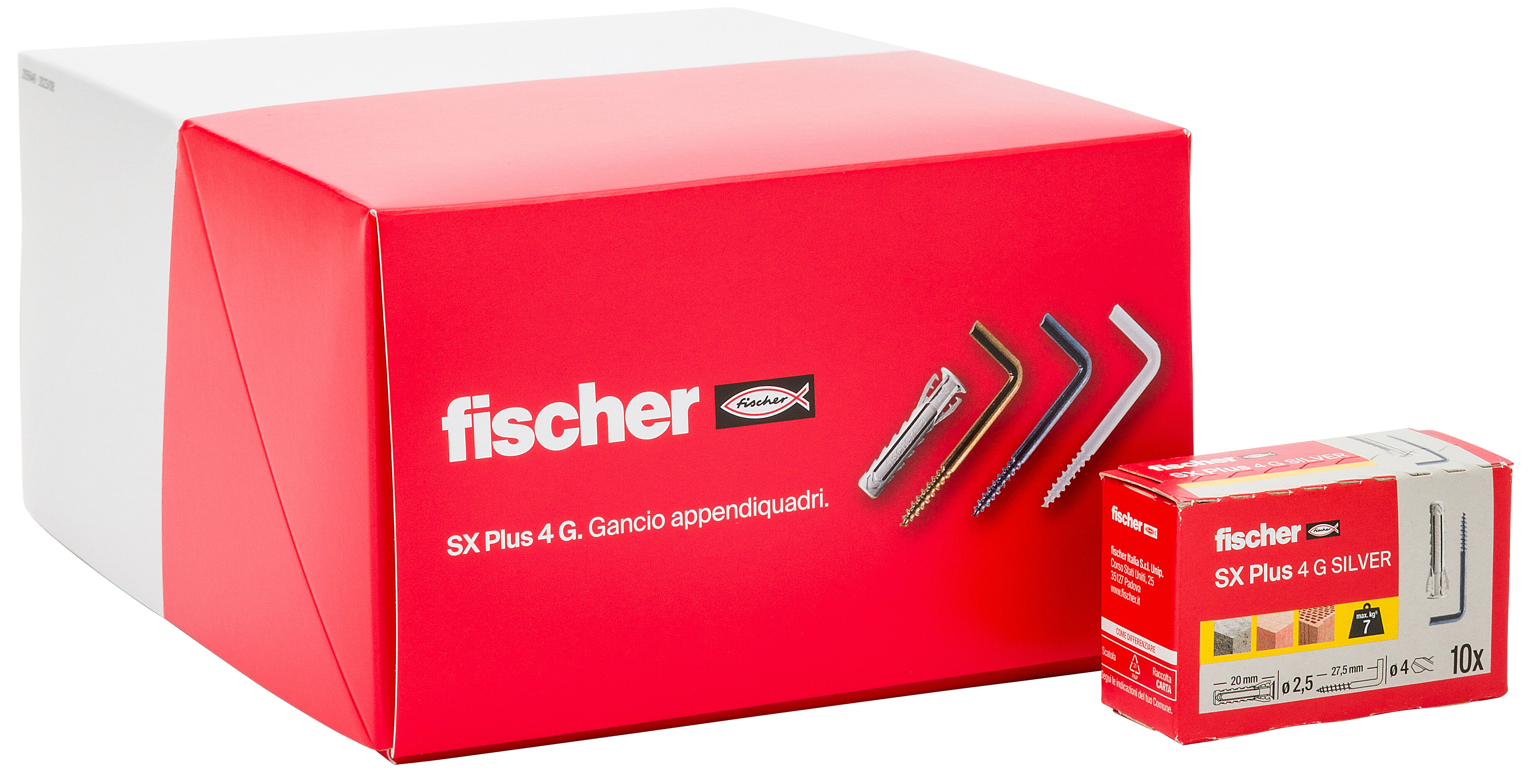 Tassello Fischer SX Plus 4x20 - Nylon Con Colleretta, Blister Da 28 Pezzi - Foto 11